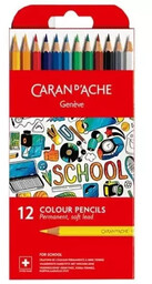 Kredki permanentne School Line 12 kolorów - Carandache