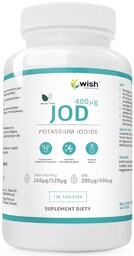 WISH PHARMACEUTICAL Jodek Potasu 400mcg suplement diety 180