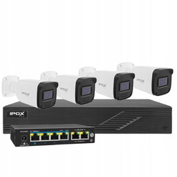 Zestaw monitoringu Ip Cctv 2Mpx Kamera Dysk Switch