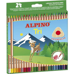 Alpino, 128, trójkątne kredki Unica kolorowe