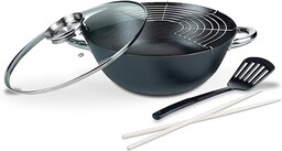 GSW 860956 żeliwny profesjonalny wielofunkcyjny garnek/zestaw do wok