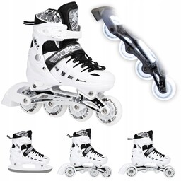 Łyżworolki Regulowane Rolki Rekreacyjne Led Dla Dziecka 4w1