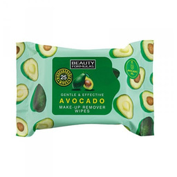 Beauty Formulas Chusteczki do demakijażu twarzy Avocado 1op.-25szt