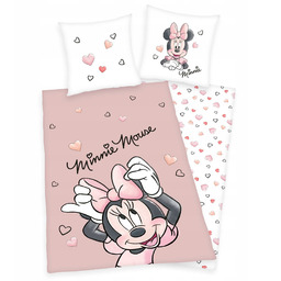 Pościel bawełniana 140x200 Myszka Minnie Miki 100% Bawełna