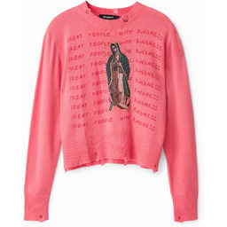 Sweter z motywem Matki Bożej z Guadalupe