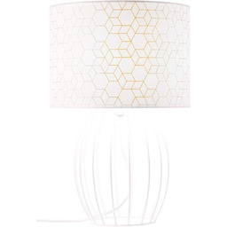 BRILLIANT Galance Lampki, Lampa Stołowa, Podstawa Druciana, Biała,