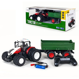 Zdalnie sterowany traktor z przyczepą LED Sapphire Kids