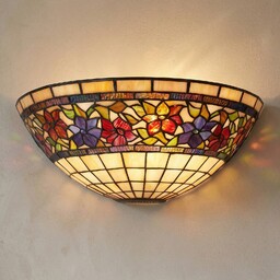 Artistar Kinkiet tiffany FLORA, możliwość ściemniania, multikolor, salon