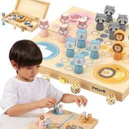 Viga Toys Viga Polarb Drewniana Gra Ludo Chińczyk