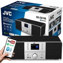 Wieża Radio Jvc RD-E874B Czarno-srebrny All in one