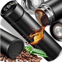 KUBEK TERMICZNY TERMOS LED 500ml NA KAWĘ HERBATĘ