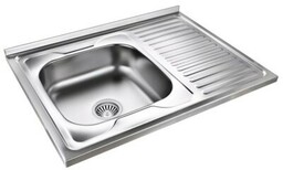 QUADRON Zlewozmywak 80x60 ROBIN 111 stal satyna, k.lewa