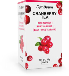 GymBeam Herbata żurawinowa 20 x 2 g
