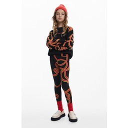 Legginsy z wzorem wężowym