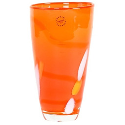 Pakamera Wazon szklany pomarańczowy, duński design, lata 60,
