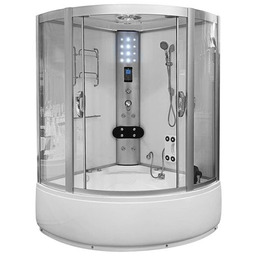 Biała duża kabino wanna spa z hydromasażem