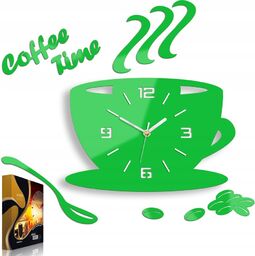 Zegar ścienny w kształcie filiżanki coffe time 3d