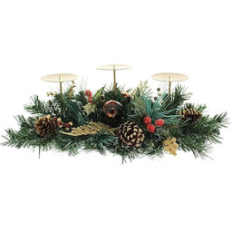 WeRChristmas Bożonarodzeniowa dekoracja stołu z motywem jagód, szyszek,