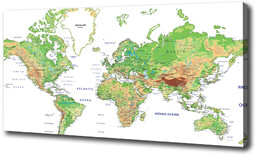 Foto obraz canvas Mapa świata