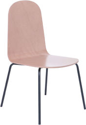 Krzesło Malmo steel wood, drewniane, na metalowych nóżkach,