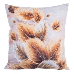 Eurofirany Poszewka velvet 3 45x45 cm beżowa brązowa