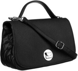 Elegancka torebka w czarnym kolorze crossbody z pikowanymi
