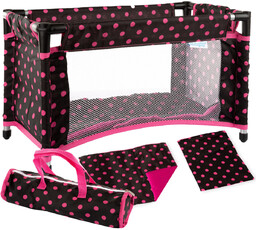 Kinderplay Łóżeczko Dla Lalek Turystyczne Kojec Akcesoria Torba