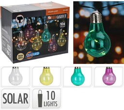 ProGarden łańcuch solarny Żarówki kolorowy, 2 m, 10