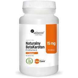 Suplement diety, Aliness, Beta Karoten, 15mg, 100 tabl.