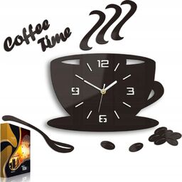 Zegar Ścienny w Kształcie Filiżanki Coffe Time 3D