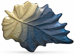 Patera AMARO ze szkła artystycznego w kształcie liścia
