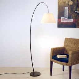 Holländer Lampa łukowa - lampa stojąca BAMBUS, brązowy