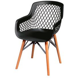 Fotel plastikowy czarny