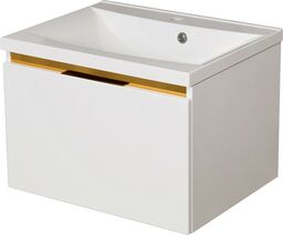 Szafka z umywalką złoty uchwyt 60 cm seria
