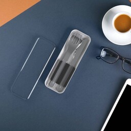 Monbento Zestaw Sztućców Podróżnych Slim Box czarny