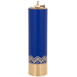 Świeca niebieska liturgiczna 22 cm