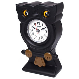 Zegar z wahadłem mini sowa czarny /18cm