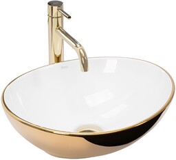 Rea Umywalka nablatowa Rea Sofia Gold / White
