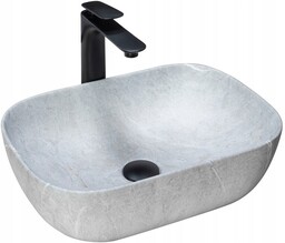 Umywalka Nablatowa Kamienna Szara Rea Livia Grey 46,5
