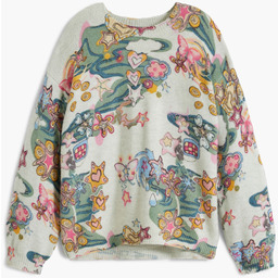 Sweter z nadrukiem figur