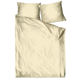 Greno Pościel satynowa 140x200 kremowa jednobarwna Bielbaw
