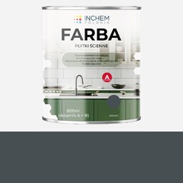 Farba dwuskładnikowa do płytek ściennych 800ml Głębia Antracytu