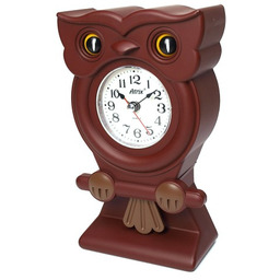 Zegar z wahadłem mini sowa brązowy /18cm
