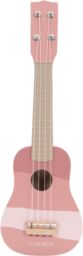 Gitara drewniana dla dzieci różowa Little Dutch