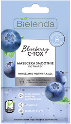 Bielenda Blueberry C-Tox, maseczka nawilżająco-rozświetlająca, 8g