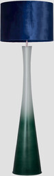 Lampa podłogowa zielony mat + granatowy klosz SIENA