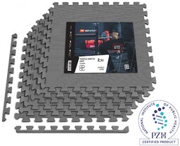 Mata puzzle EVA 1cm szara - 6 sztuk