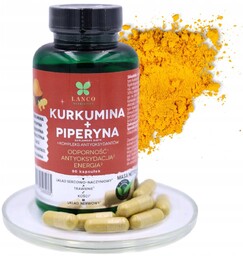 Lanco Nutritions Kurkumina + Piperyna, 60 kapsułek