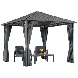 Altana ogrodowa Itaka 3x3 z zasłonami antracyt Garden