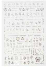 Naklejki do paznokci cienkie geometryczne R081 holo